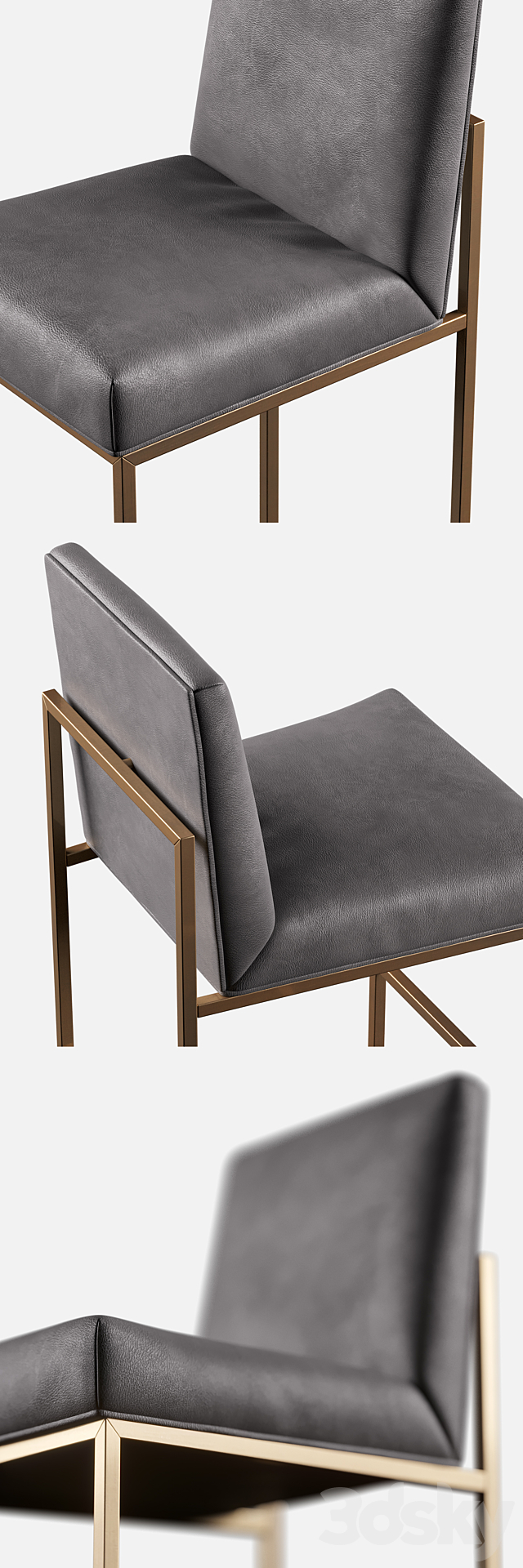 3d models: Chair - RH Modern Grant Leather Bar Stool (640 x 1920 Pixel)