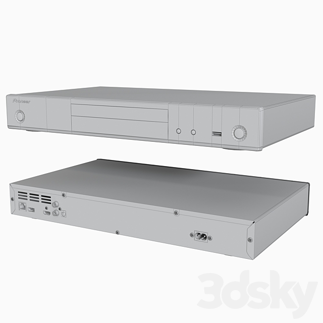 3d Models Pc Other Electronics 3d Blu Ray Pioneer Bdp 180 K