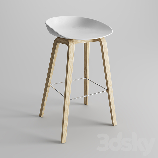 3d Models Chair The Bar Stool About A Stool Aas 32 Hay