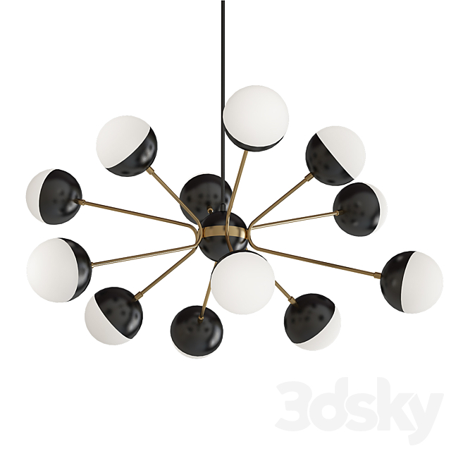 3d Models Ceiling Light Rewire Custom Orb Chandelier In 1950