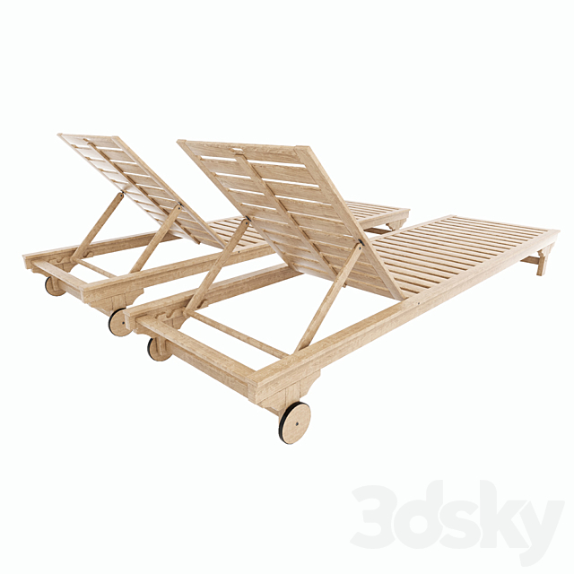 3d Models Other Wood Deck Chair Tumbona De Madera Porto Leroy