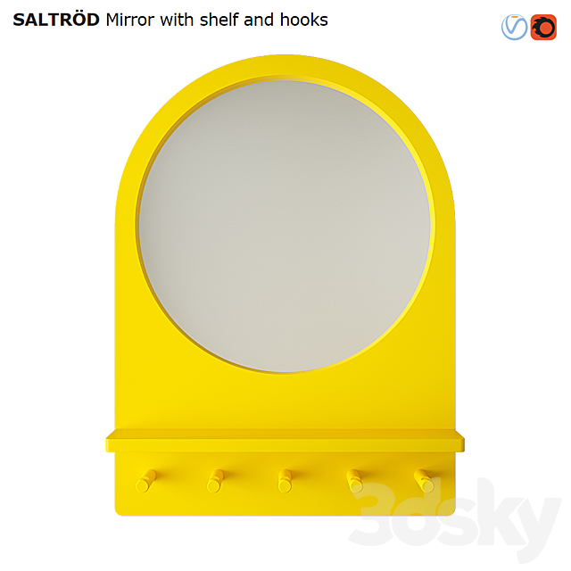 Ikea Yellow Mirror With Hooks Mirror Ideas