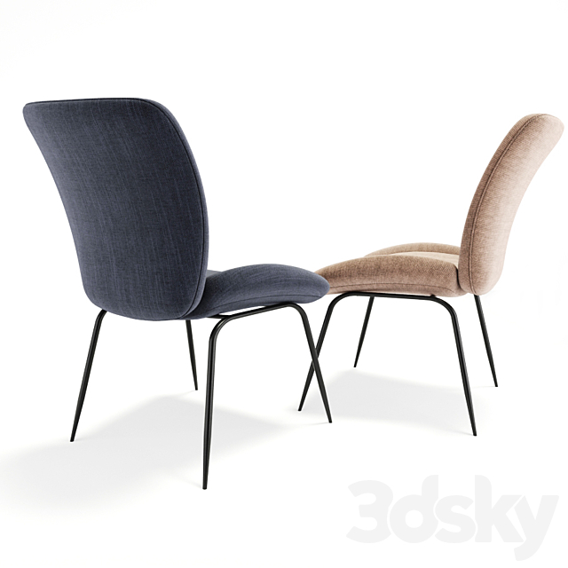 Kmart Velvet Occasional Chair Lilac Chair 3D Models