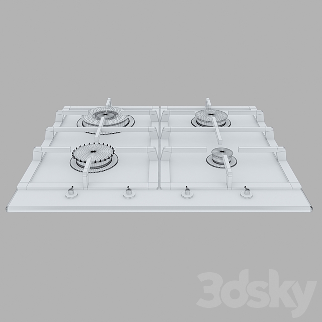 3d models: Kitchen appliance - Cooktop CATA RCI 631 WH