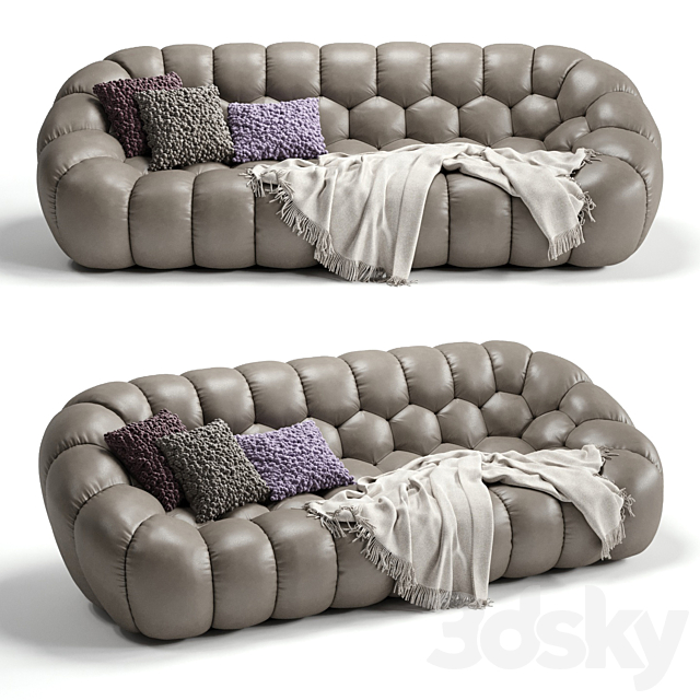 3d Models Sofa Bubble Cuir Sofa 4 Seats Roche Bobois