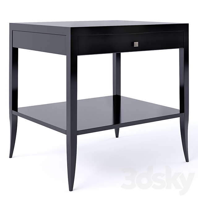 Louise Bradley Lisbon High Lacquer, Lacquer Side Table With Drawer