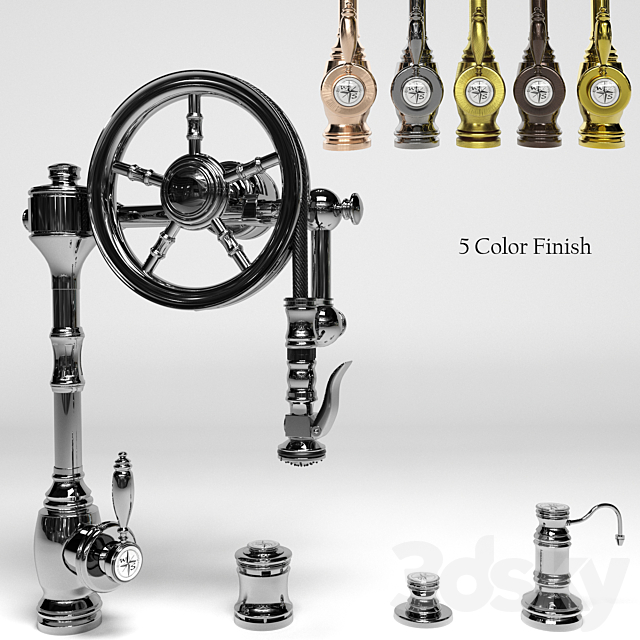 3d Models Faucet The Wheel Pulldown Faucet 4pc Suite Waterstone