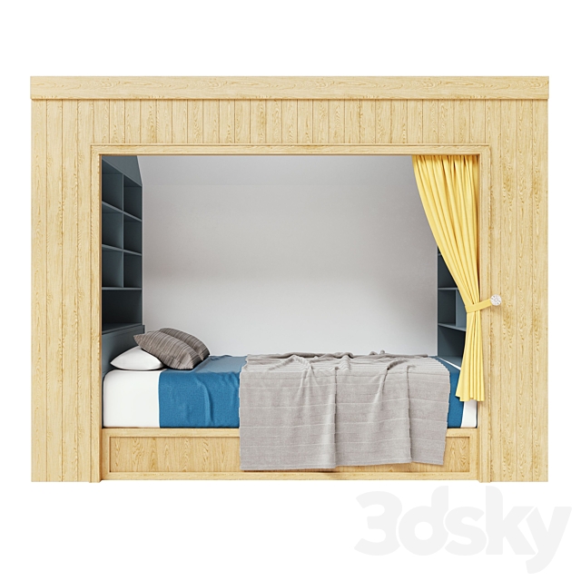 bed with baby bed built in