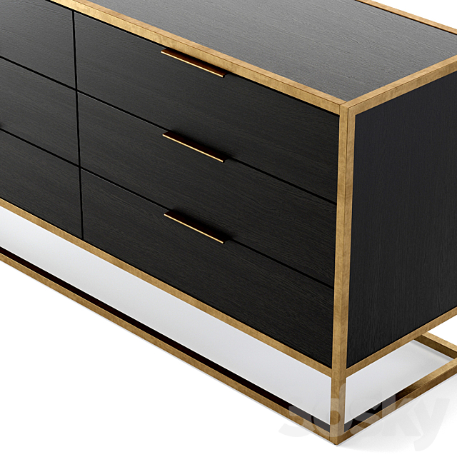 3d Models Sideboard Chest Of Drawer Crate And Barrel Oxford