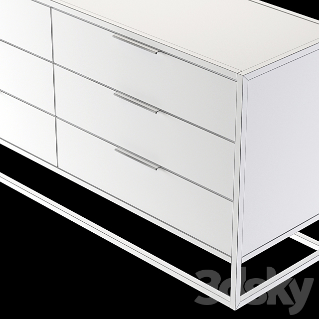 3d Models Sideboard Chest Of Drawer Crate And Barrel Oxford