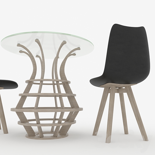 3d models Table + Chair Pineapple table and chairs