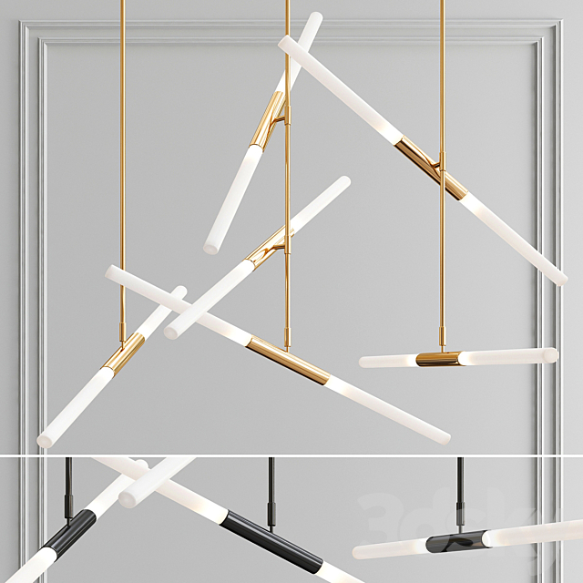 3d Models Chandelier Led Lamp Tube Suspension Pendant Light