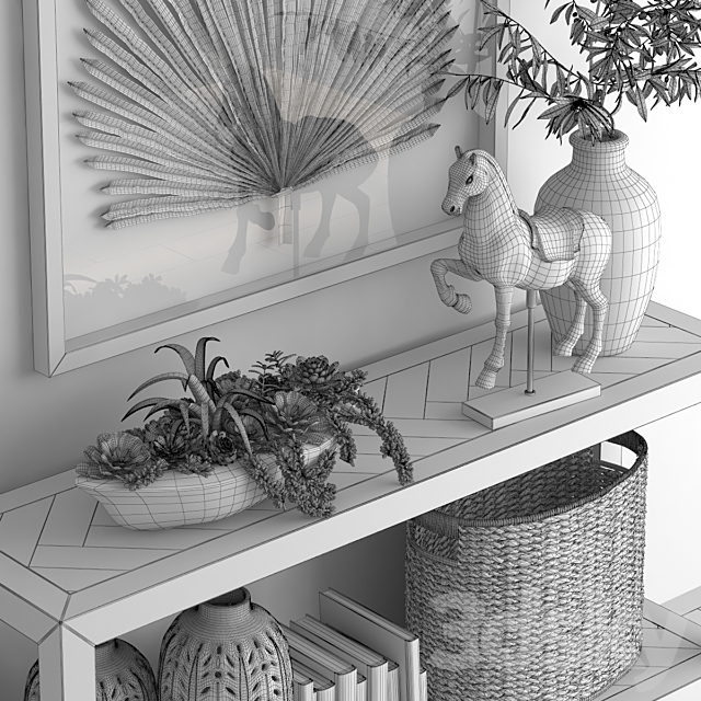 3d Models Other Pottery Barn Hadley Herringbone Reclaimed Wood