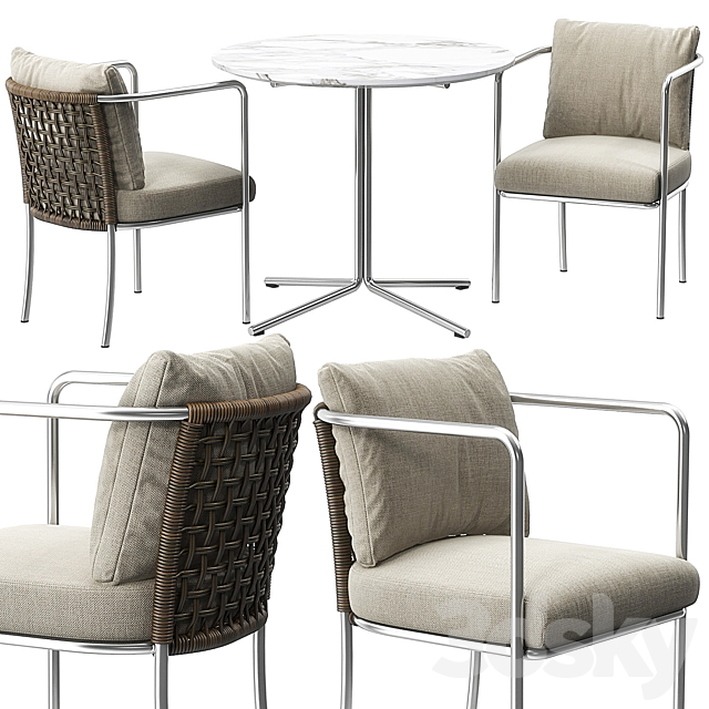3d Models Table Chair Mini Cafe Chair Jelly Table By Living Divani