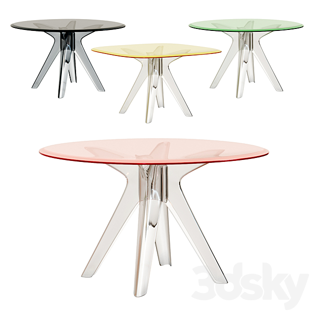 3d Models Table Sir Gio Table By Kartell