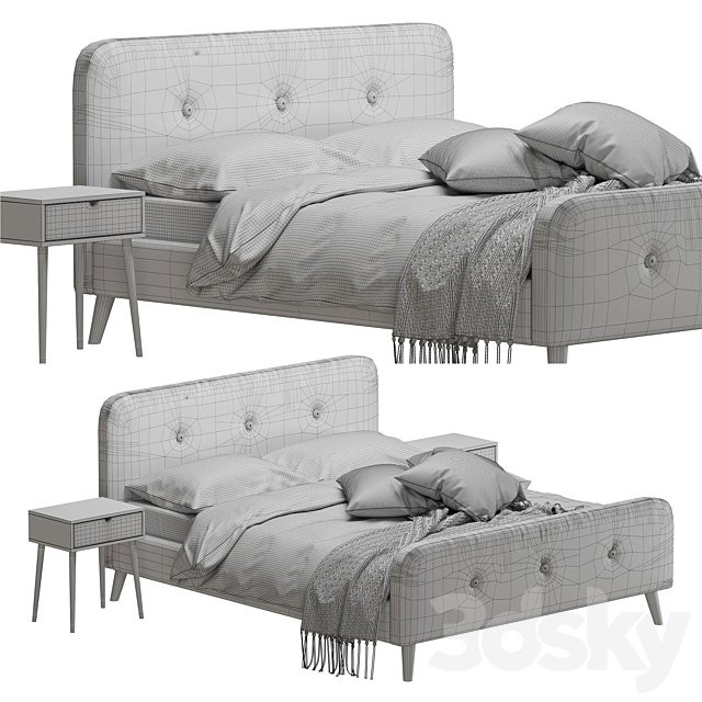 3d Models Bed Jysk Kongberg Bed
