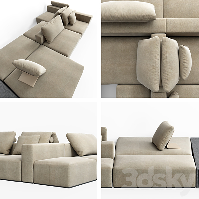 3d Models Sofa Westside Divano Jean Marie Massaud 2019