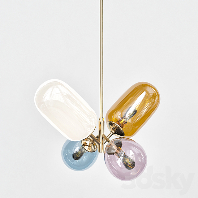 modern balloon glass chandelier