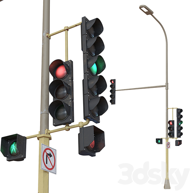 3d Models Urban Environment Traffic Lights