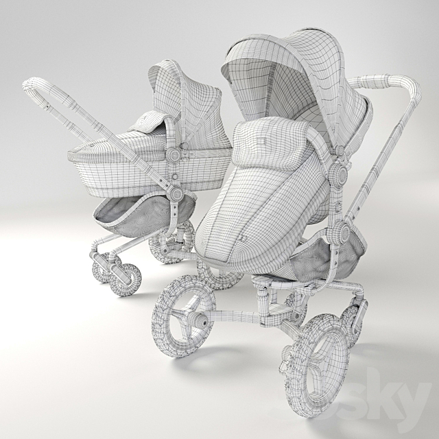 3d models: Miscellaneous - Baby stroller Silver Cross Surf Timeless