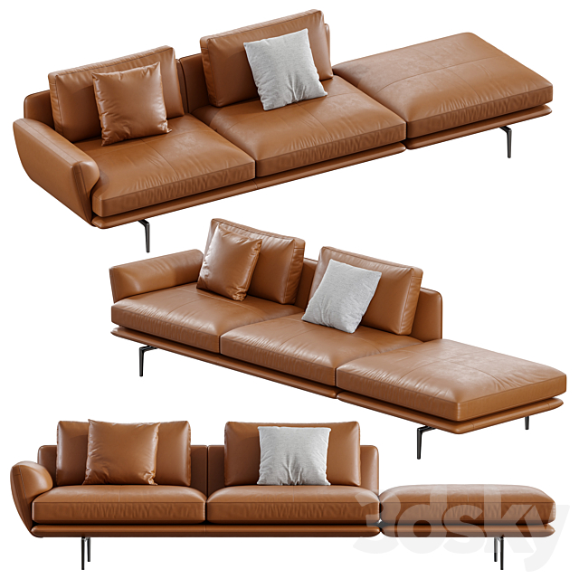 3d Models Sofa Poltrona Frau Get Back Sofa Xs