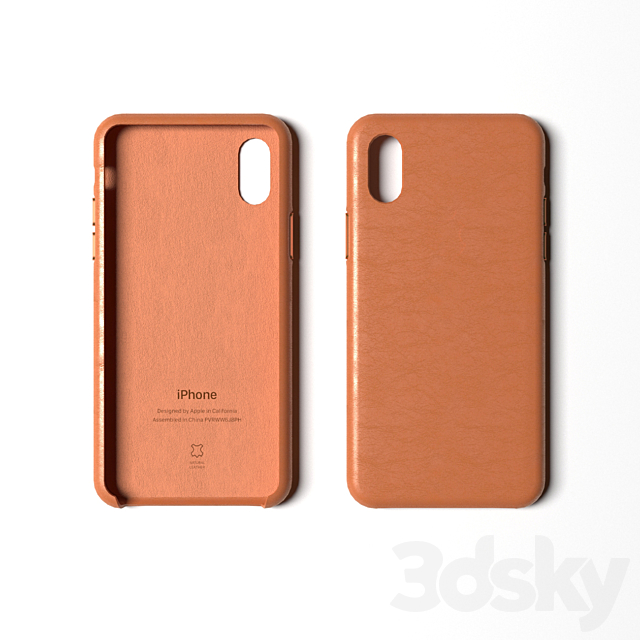 3d models Miscellaneous iPhone XS Leather Case brown