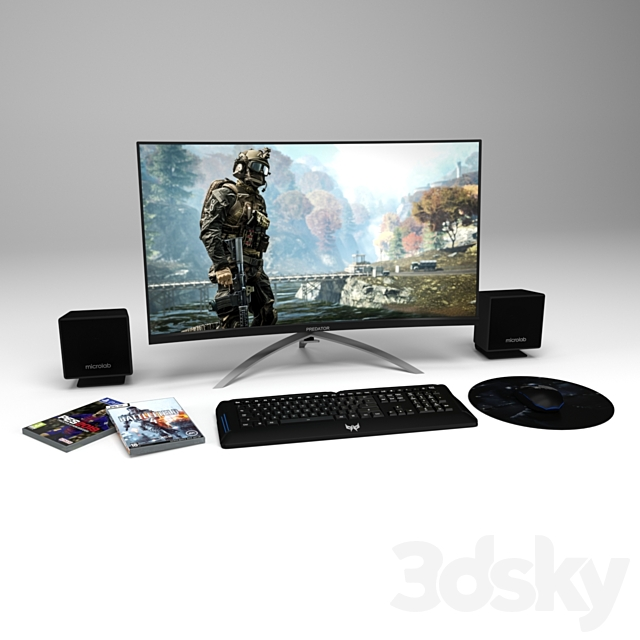 3d Models Pc Other Electronics Gaming Computer