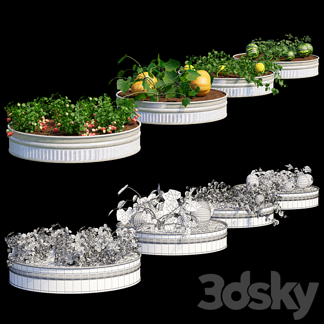 3d Models Outdoor Garden Kitchen Garden Vol 2