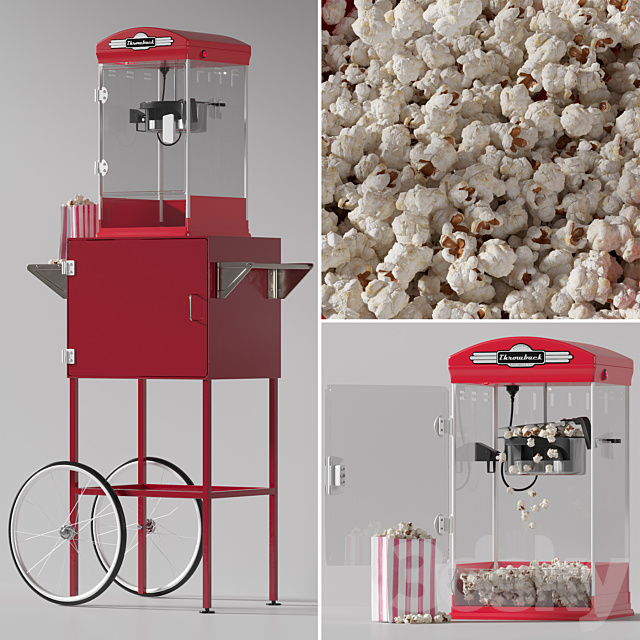 3d Models Kitchen Appliance Throwback Movie Theater Popcorn