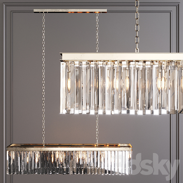3d Models Chandelier Restoration Hardware 1920s Odeon Rhys