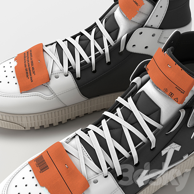 off white court 3 0 Footwear 3D Models