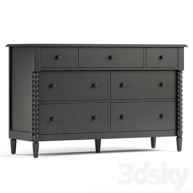 3d Models Sideboard Chest Of Drawer Crate Barrel Jenny Lind