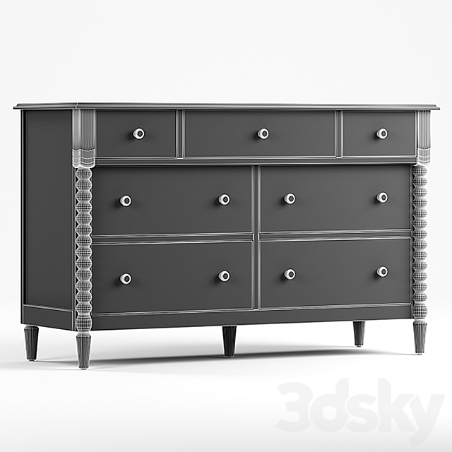3d Models Sideboard Chest Of Drawer Crate Barrel Jenny Lind