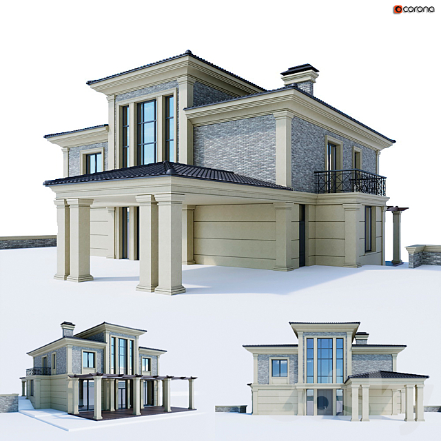 3d Models Building Classic House