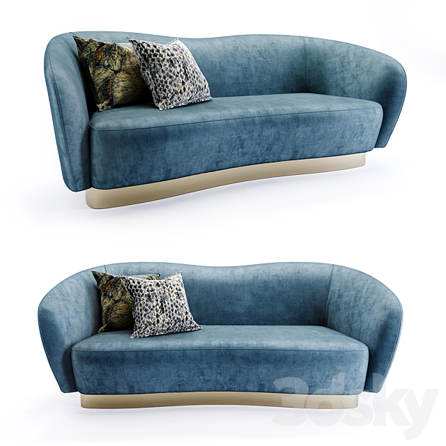 3d Models Sofa Curved Sofa
