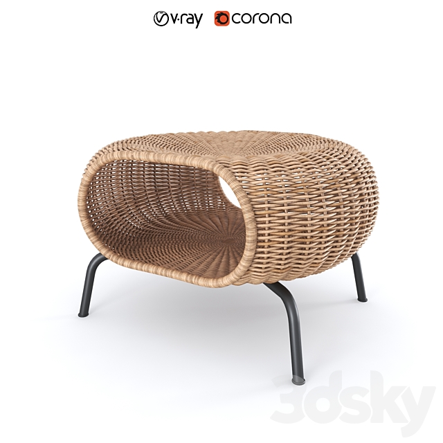 3d Models Chair Hamlegult Bedside Stool Ikea Gamlehult Ikea