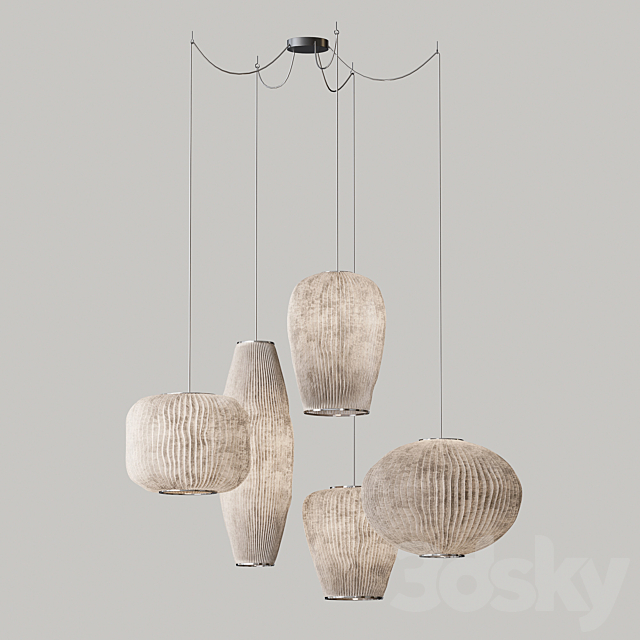 3d Models Ceiling Light Arturo Alvarez Coral Pendant Set