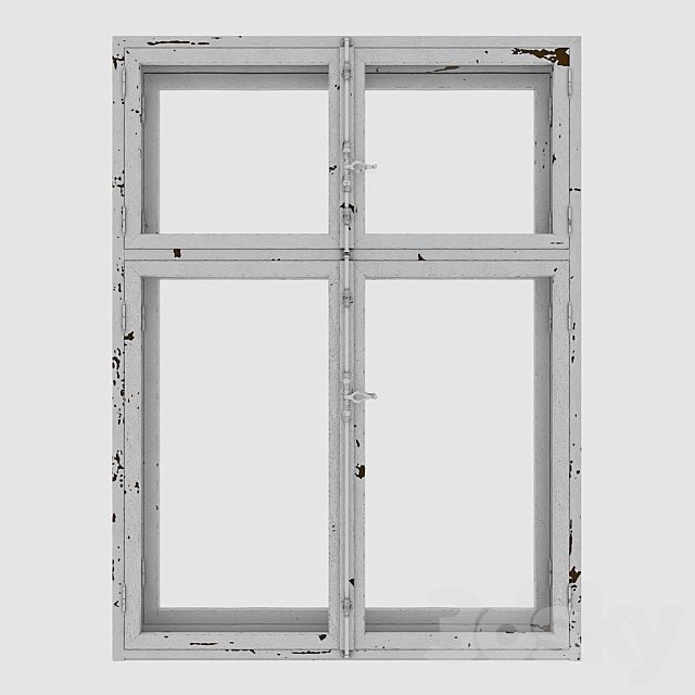 3d Models Windows Old Gost Window With Peeling Paint