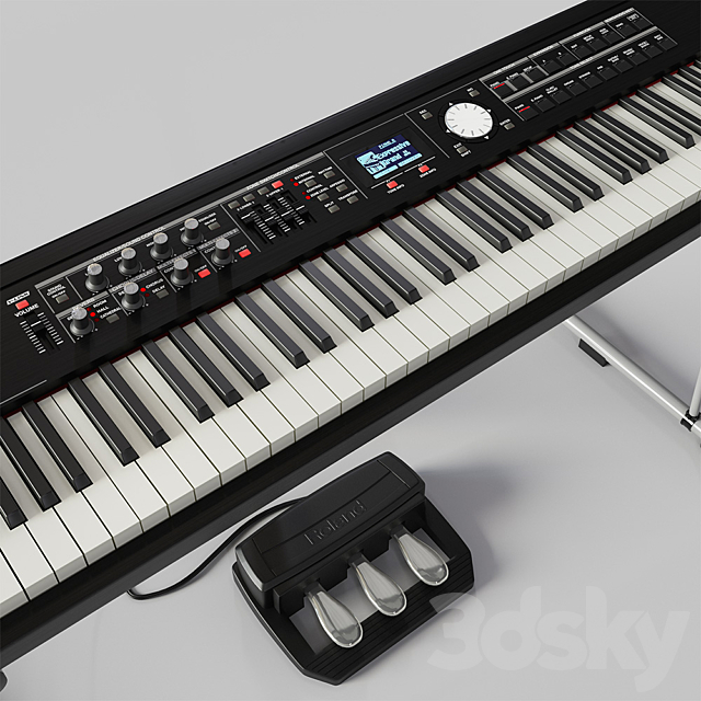 3d Models Musical Instrument Roland Rd 700gx