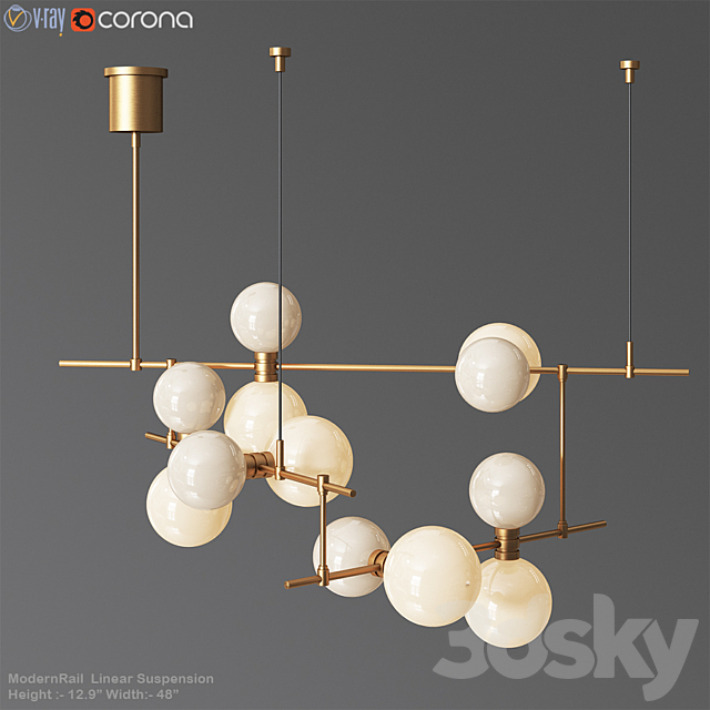 modern rail chandelier