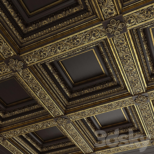 3d Models Other Decorative Objects Caisson Ceiling Rodin