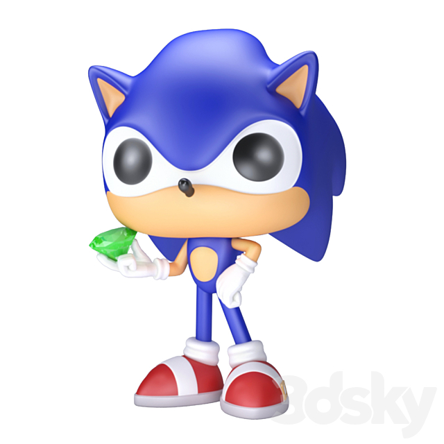 3d Models Toy Funko Pop Sonic With Emerald