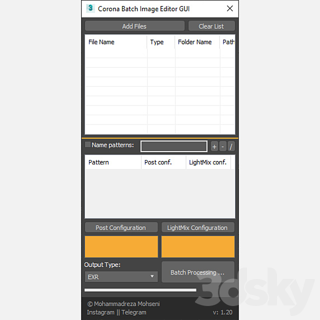 3d Models Scripts Corona Batch Image Editor Gui