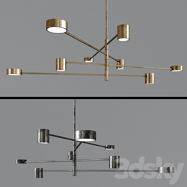 3d Models Ceiling Light Minimalist Led Chandelier Sunshine