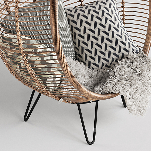 3d Models Arm Chair Round Rattan Cocoon Chair
