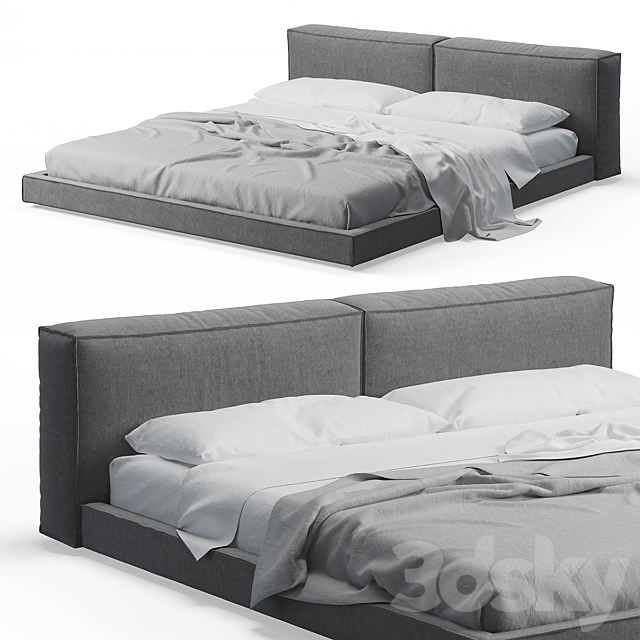3d Models Bed Neowall Bed By Living Divani