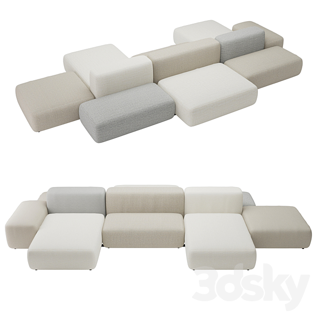 3d models Sofa Plus Island Big Sofa by Lapalma