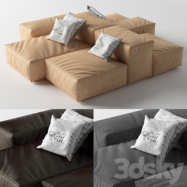 3d Models Sofa Living Divani Extrasoft Piero Lissoni Composition1