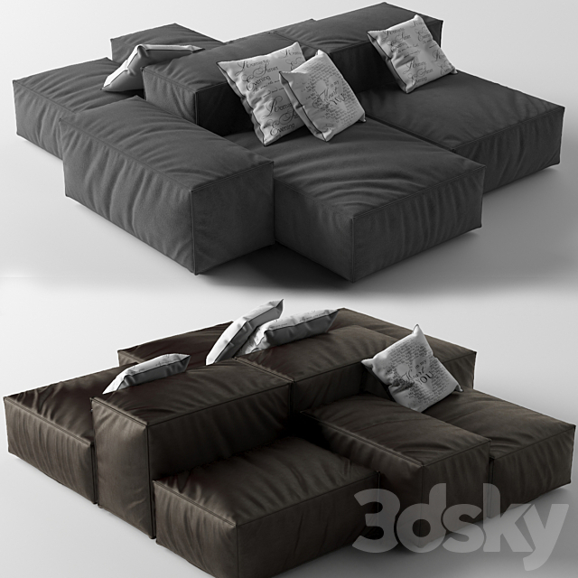 3d Models Sofa Living Divani Extrasoft Piero Lissoni Composition1