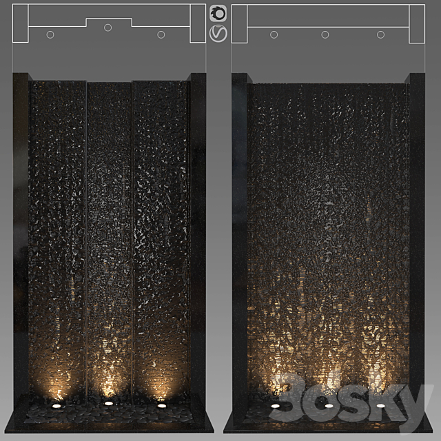 3d Models Other Wall Water 1